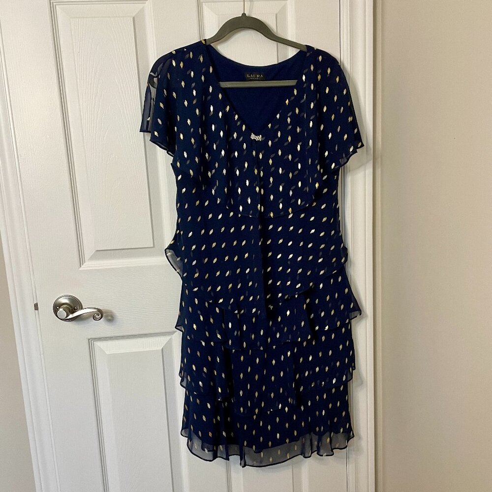 Fit & Flare Tiered Dress by Laura Petites - Size 16 Petites